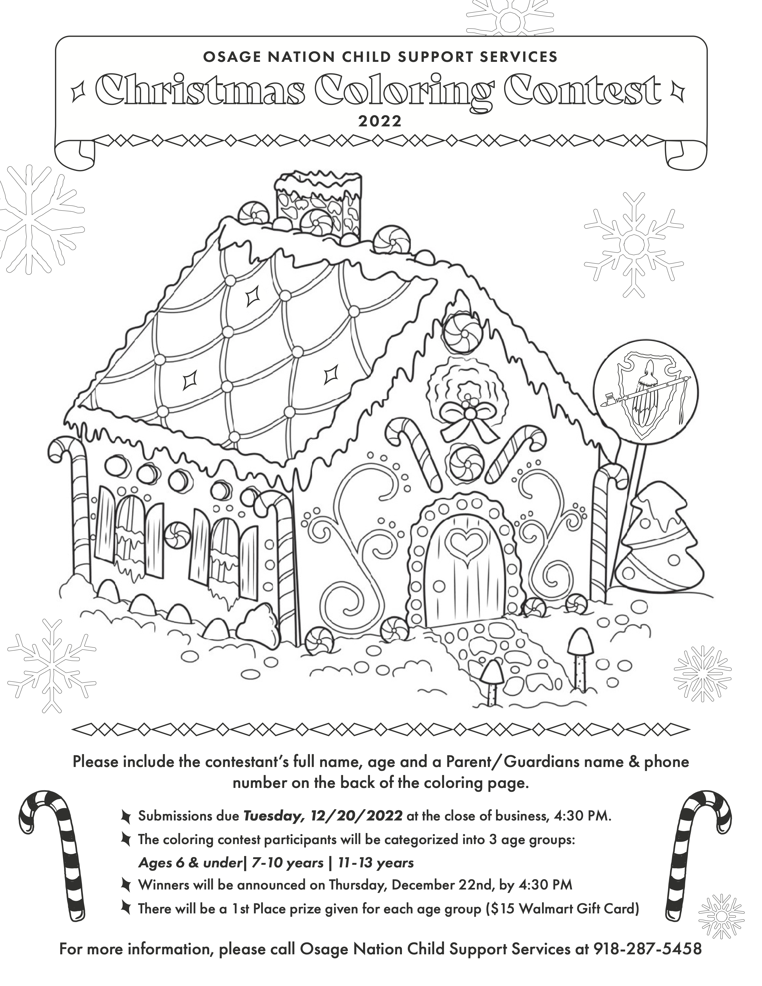 Christmas Coloring Contest Pages